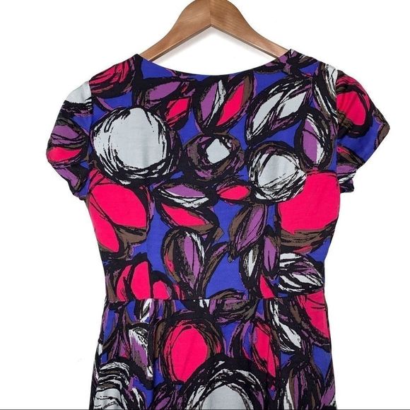 Boden Silk Blend Pink Multicolor Print Shift Dress - Picture 4 of 8